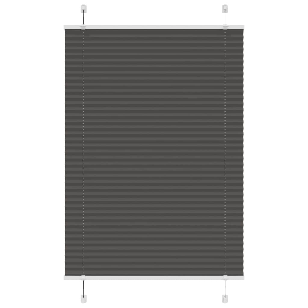 vidaXL Roleta plisowana czarna 95x100 cm Szerokość tkaniny 94,4 cm
