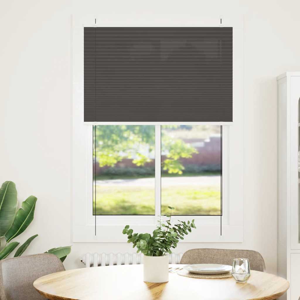 vidaXL Roleta plisowana czarna 95x100 cm Szerokość tkaniny 94,4 cm
