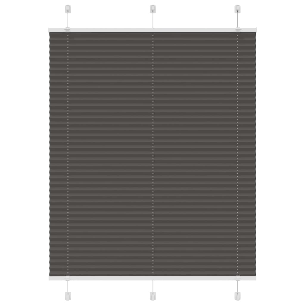 vidaXL Roleta plisowana czarna 105x100 cm Szerokość tkaniny 104,4 cm