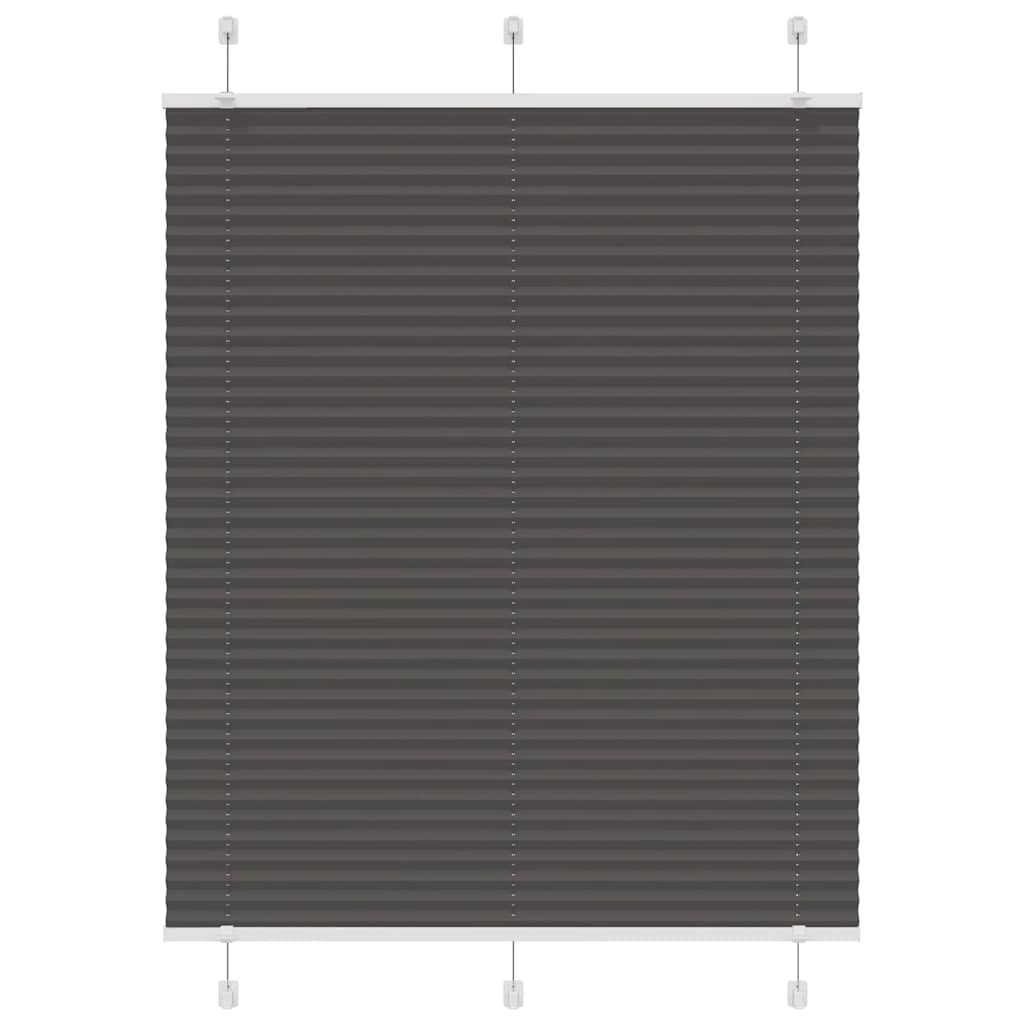 vidaXL Roleta plisowana czarna 110x100 cm Szerokość tkaniny 109,4 cm