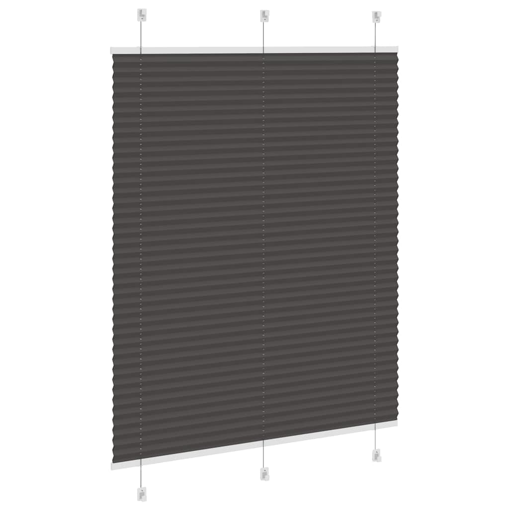 vidaXL Roleta plisowana czarna 110x100 cm Szerokość tkaniny 109,4 cm