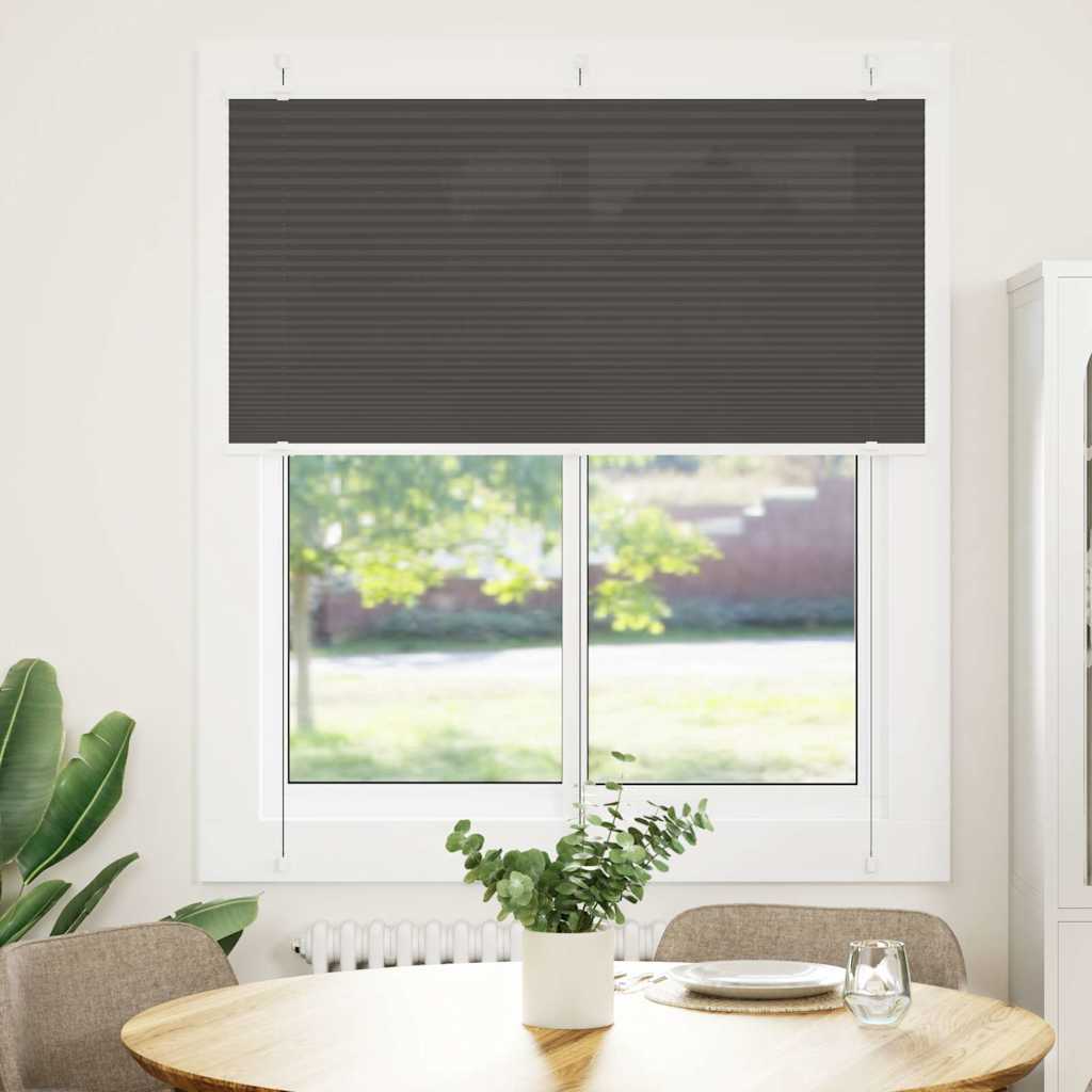 vidaXL Roleta plisowana czarna 120x100 cm Szerokość tkaniny 119,4 cm