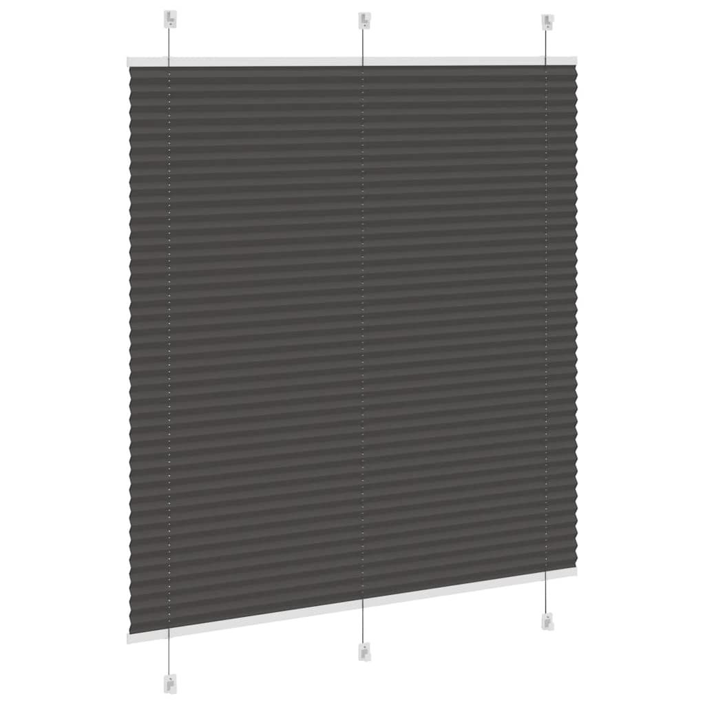 vidaXL Roleta plisowana czarna 120x100 cm Szerokość tkaniny 119,4 cm