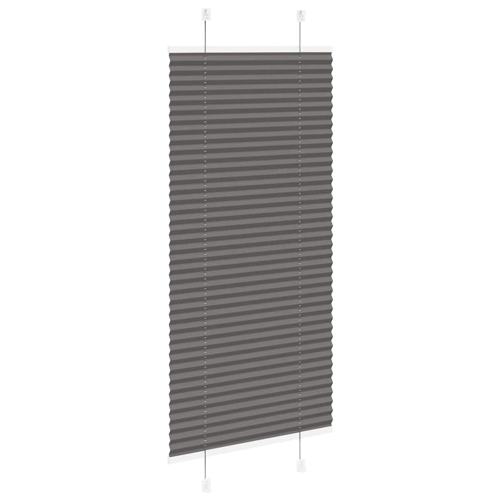 vidaXL Roleta plisowana czarna 55x150 cm Szerokość tkaniny 54,4cm