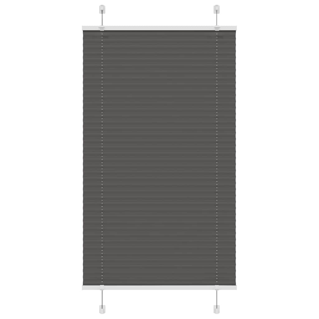 vidaXL Roleta plisowana czarna 80x150 cm Szerokość tkaniny 79,4 cm