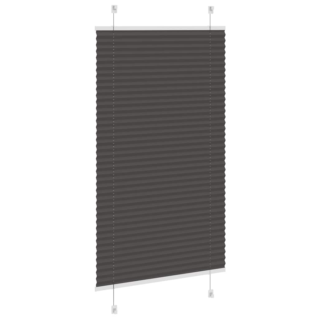 vidaXL Roleta plisowana czarna 80x150 cm Szerokość tkaniny 79,4 cm