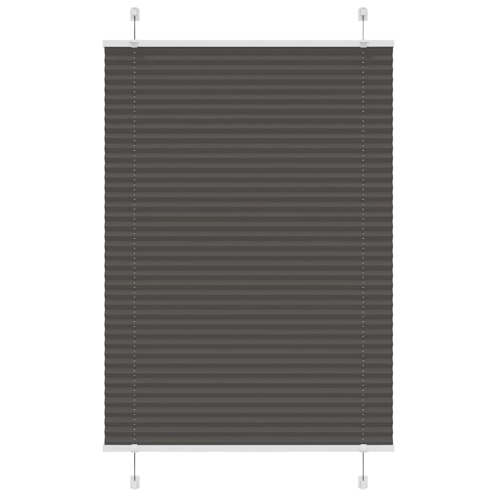 vidaXL Roleta plisowana czarna 85x150 cm Szerokość tkaniny 84,4 cm