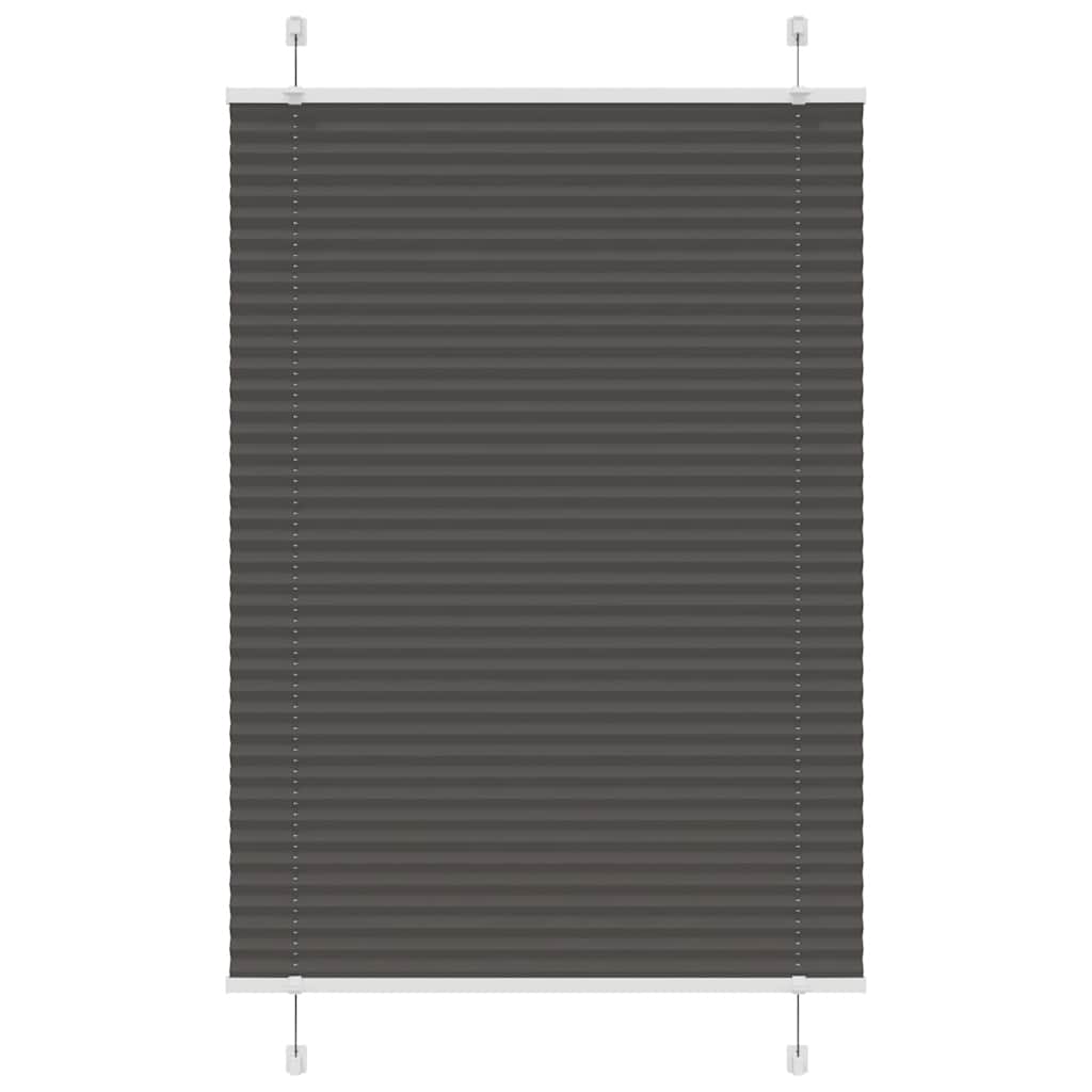 vidaXL Roleta plisowana czarna 90x150 cm Szerokość tkaniny 89,4 cm