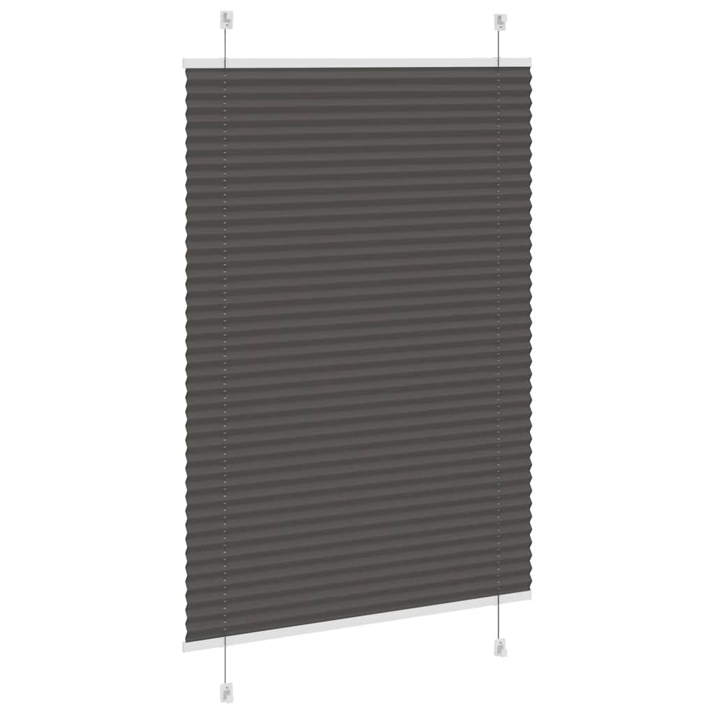 vidaXL Roleta plisowana czarna 90x150 cm Szerokość tkaniny 89,4 cm