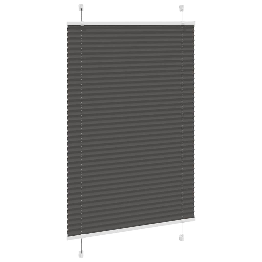 vidaXL Roleta plisowana czarna 95x150 cm Szerokość tkaniny 94,4 cm