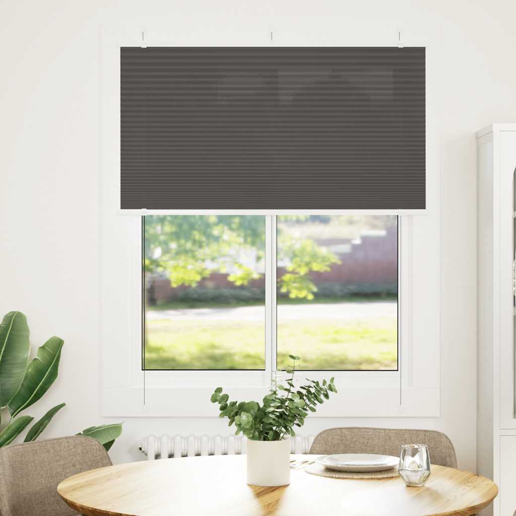 vidaXL Roleta plisowana czarna 105x150 cm Szerokość tkaniny 104,4 cm