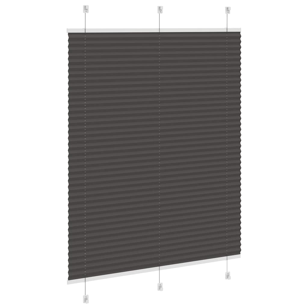 vidaXL Roleta plisowana czarna 105x150 cm Szerokość tkaniny 104,4 cm