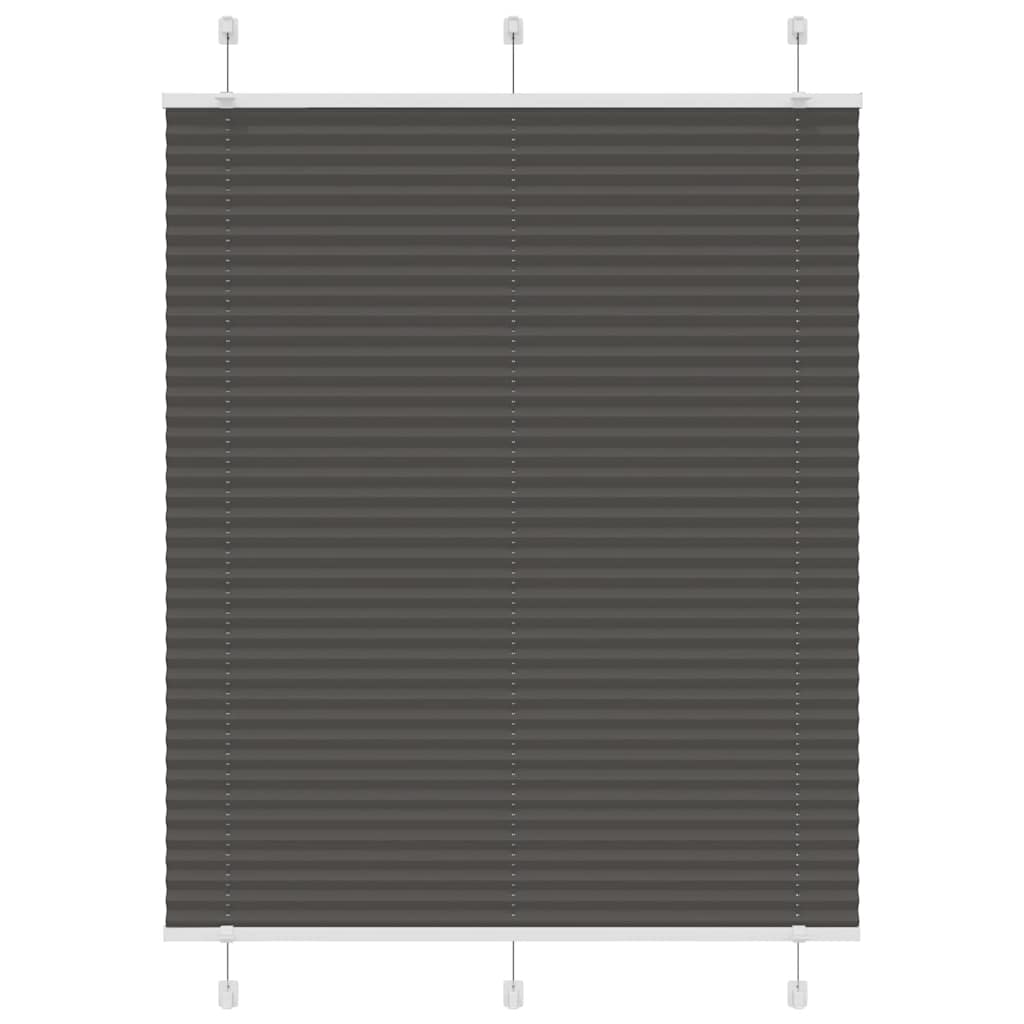vidaXL Roleta plisowana czarna 110x150 cm Szerokość tkaniny 109,4 cm