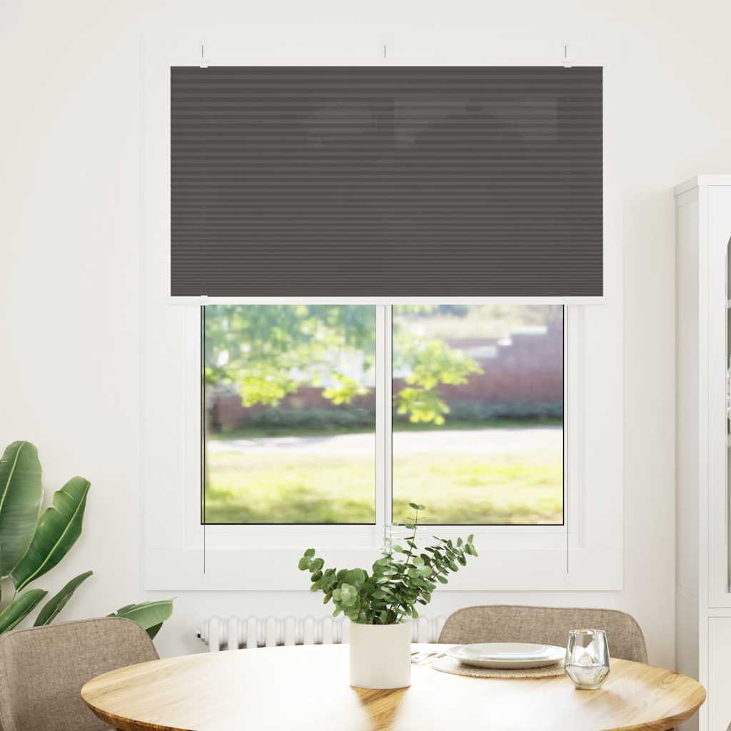 vidaXL Roleta plisowana czarna 110x150 cm Szerokość tkaniny 109,4 cm