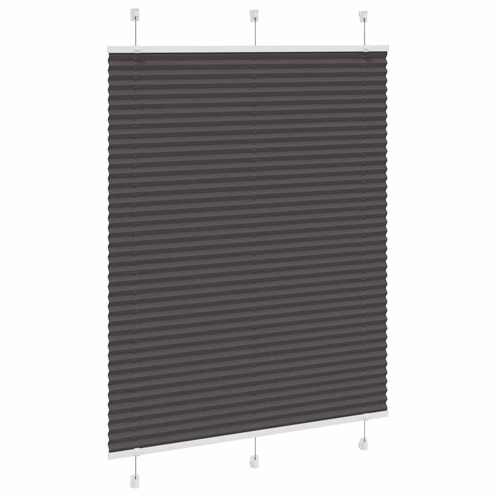 vidaXL Roleta plisowana czarna 110x150 cm Szerokość tkaniny 109,4 cm