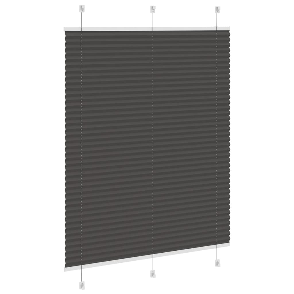 vidaXL Roleta plisowana czarna 110x150 cm Szerokość tkaniny 109,4 cm