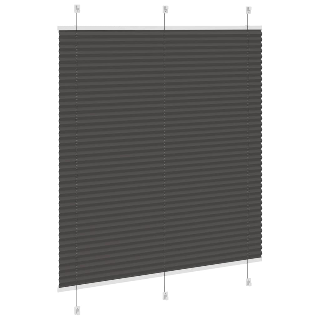 vidaXL Roleta plisowana czarna 115x150 cm Szerokość tkaniny 114,4 cm