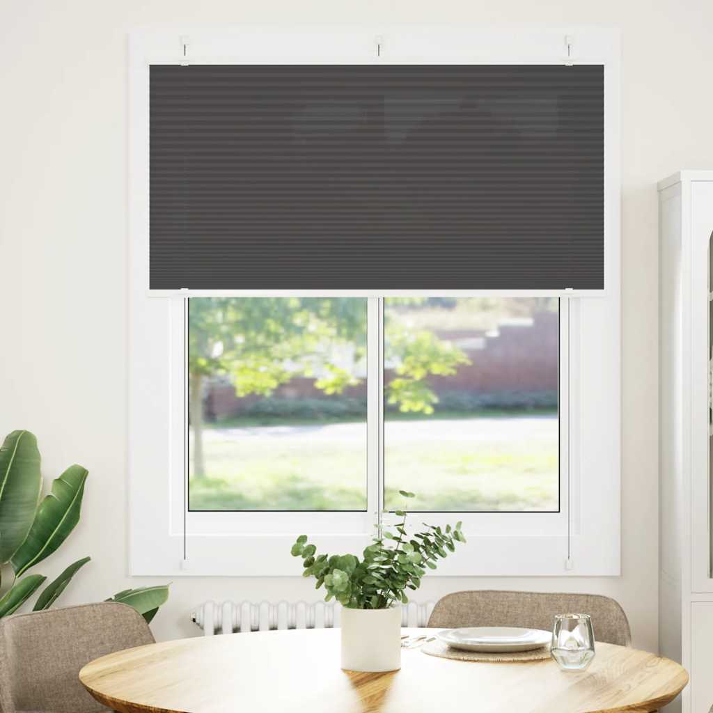 vidaXL Roleta plisowana czarna 120x150 cm Szerokość tkaniny 119,4 cm