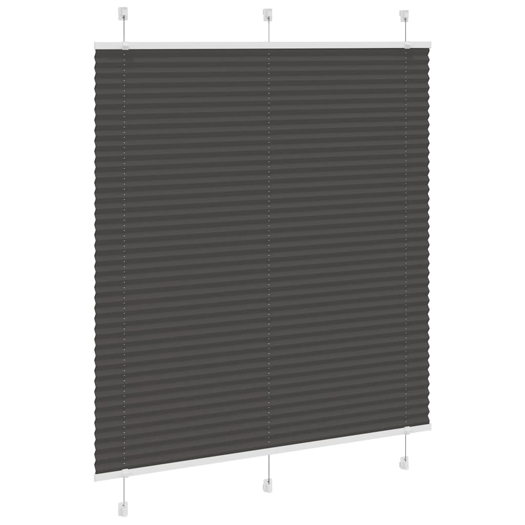 vidaXL Roleta plisowana czarna 120x150 cm Szerokość tkaniny 119,4 cm