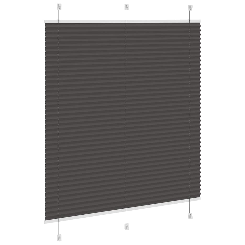vidaXL Roleta plisowana czarna 120x150 cm Szerokość tkaniny 119,4 cm