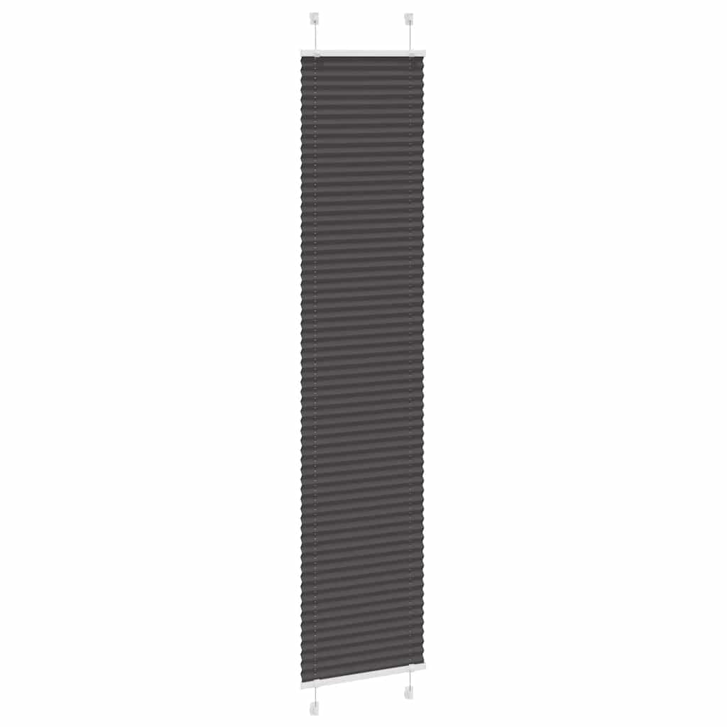 vidaXL Roleta plisowana czarna 40x200 cm Szerokość tkaniny 39,4cm