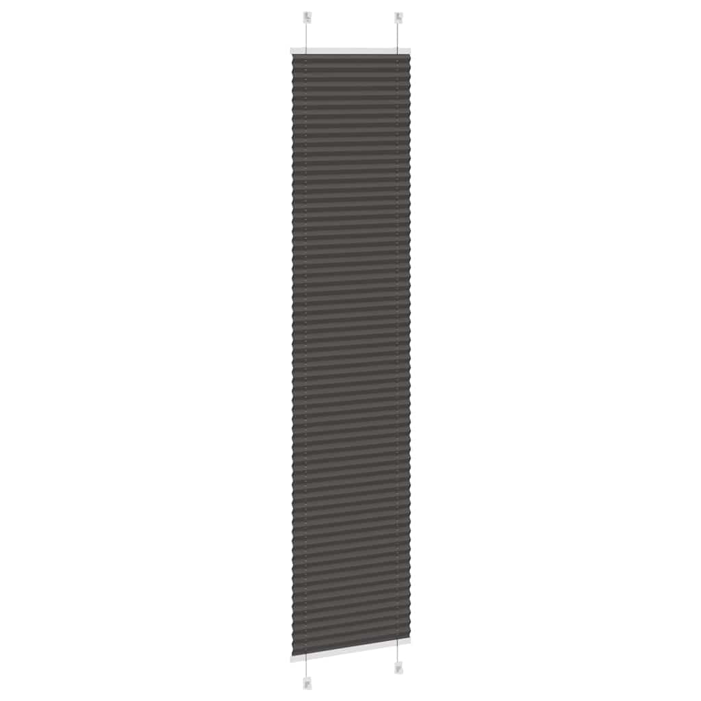 vidaXL Roleta plisowana czarna 40x200 cm Szerokość tkaniny 39,4cm