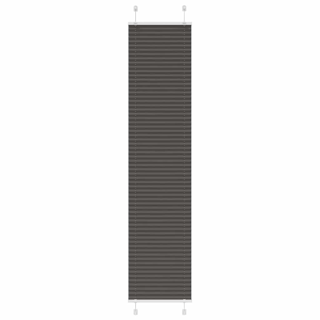 vidaXL Roleta plisowana czarna 45x200 cm Szerokość tkaniny 44,4cm