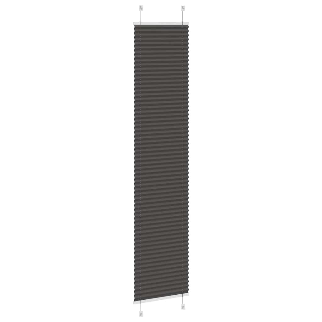 vidaXL Roleta plisowana czarna 45x200 cm Szerokość tkaniny 44,4cm