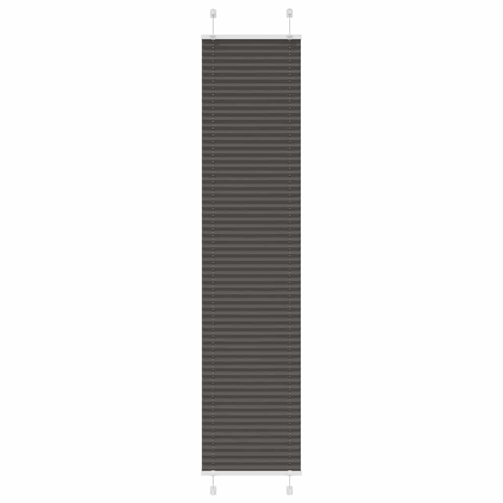 vidaXL Roleta plisowana czarna 50x200 cm Szerokość tkaniny 49,4cm