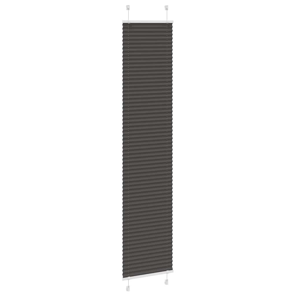 vidaXL Roleta plisowana czarna 50x200 cm Szerokość tkaniny 49,4cm