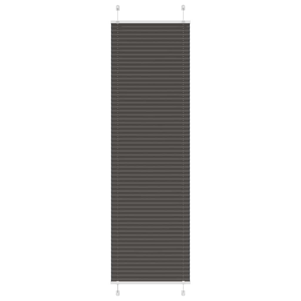 vidaXL Roleta plisowana czarna 60x200 cm Szerokość tkaniny 59,4cm