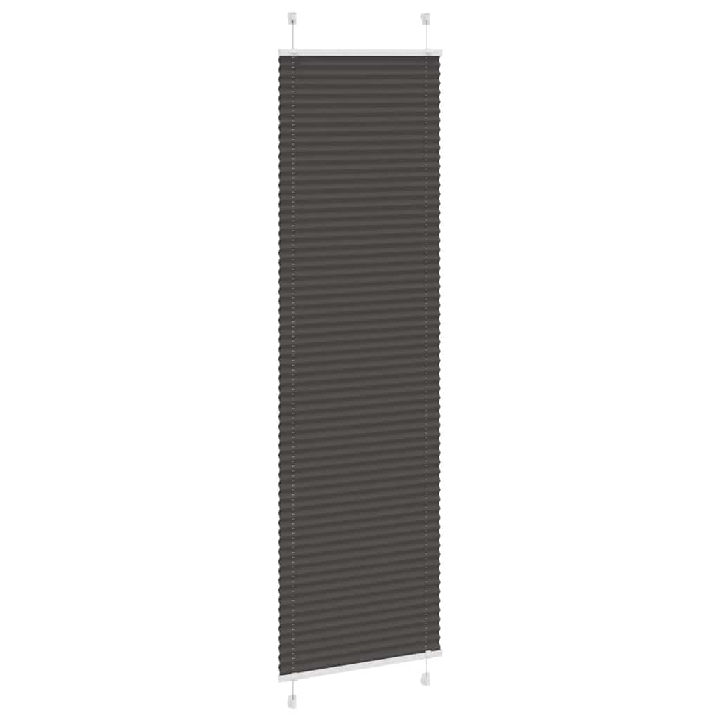 vidaXL Roleta plisowana czarna 60x200 cm Szerokość tkaniny 59,4cm