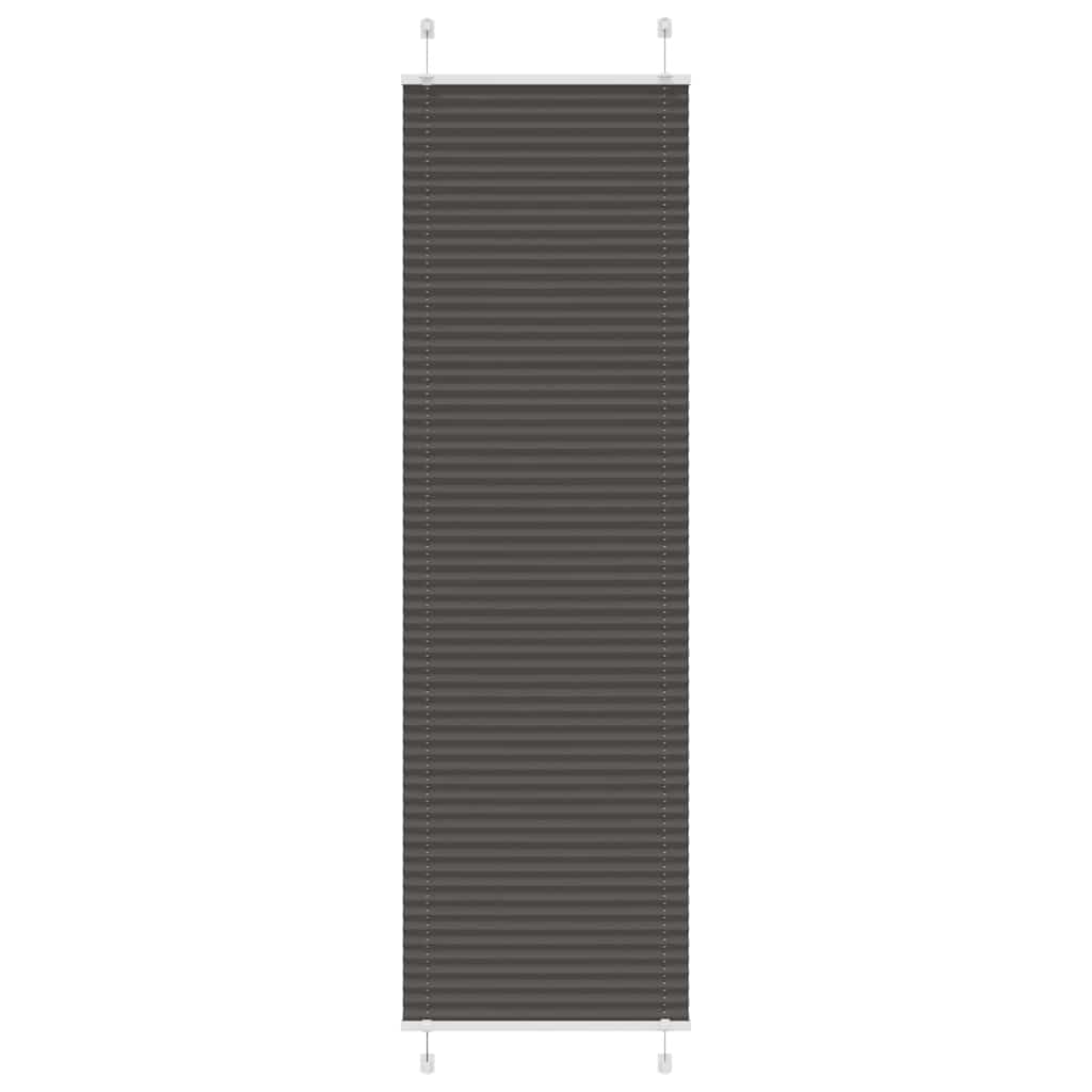 vidaXL Roleta plisowana czarna 65x200 cm Szerokość tkaniny 64,4cm