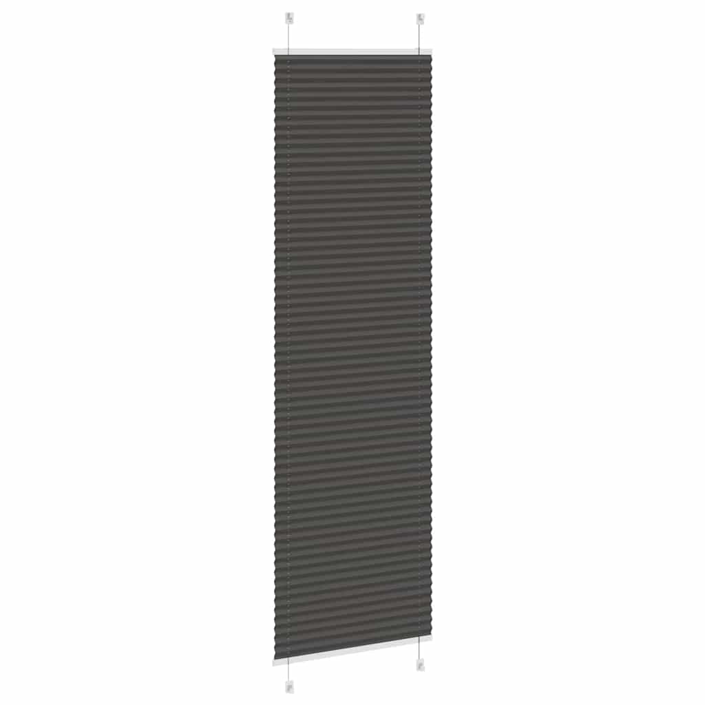 vidaXL Roleta plisowana czarna 65x200 cm Szerokość tkaniny 64,4cm