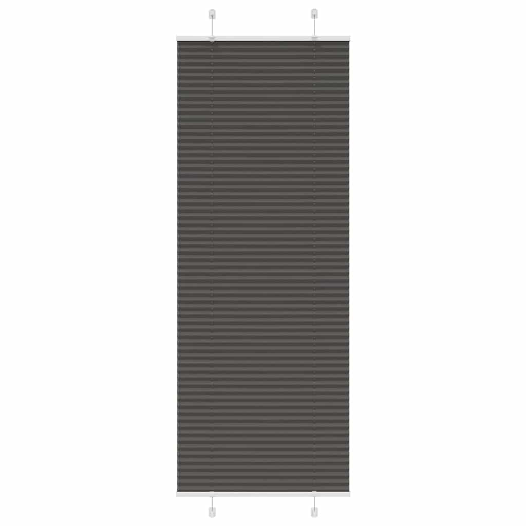 vidaXL Roleta plisowana czarna 70x200 cm Szerokość tkaniny 69,4 cm