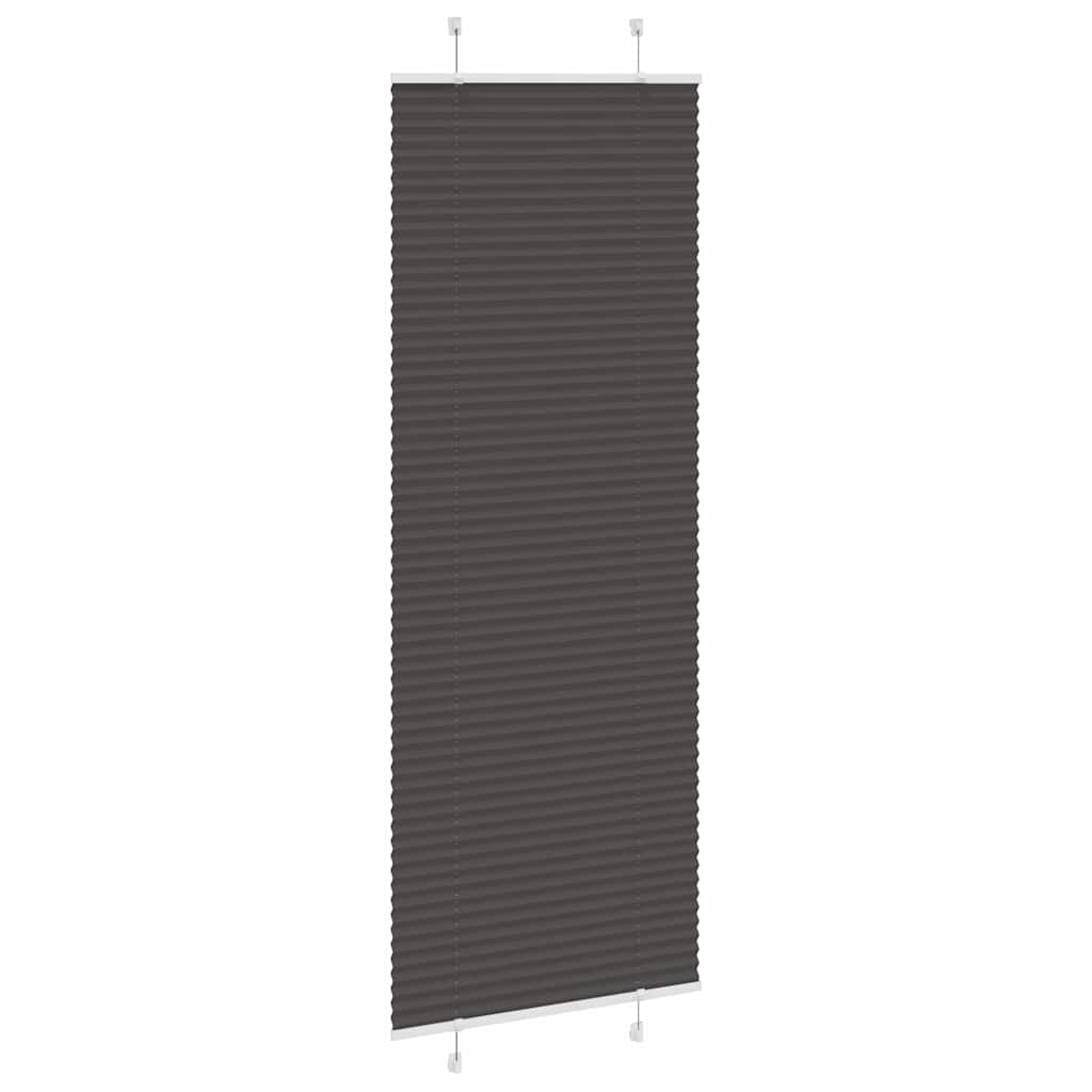 vidaXL Roleta plisowana czarna 70x200 cm Szerokość tkaniny 69,4 cm