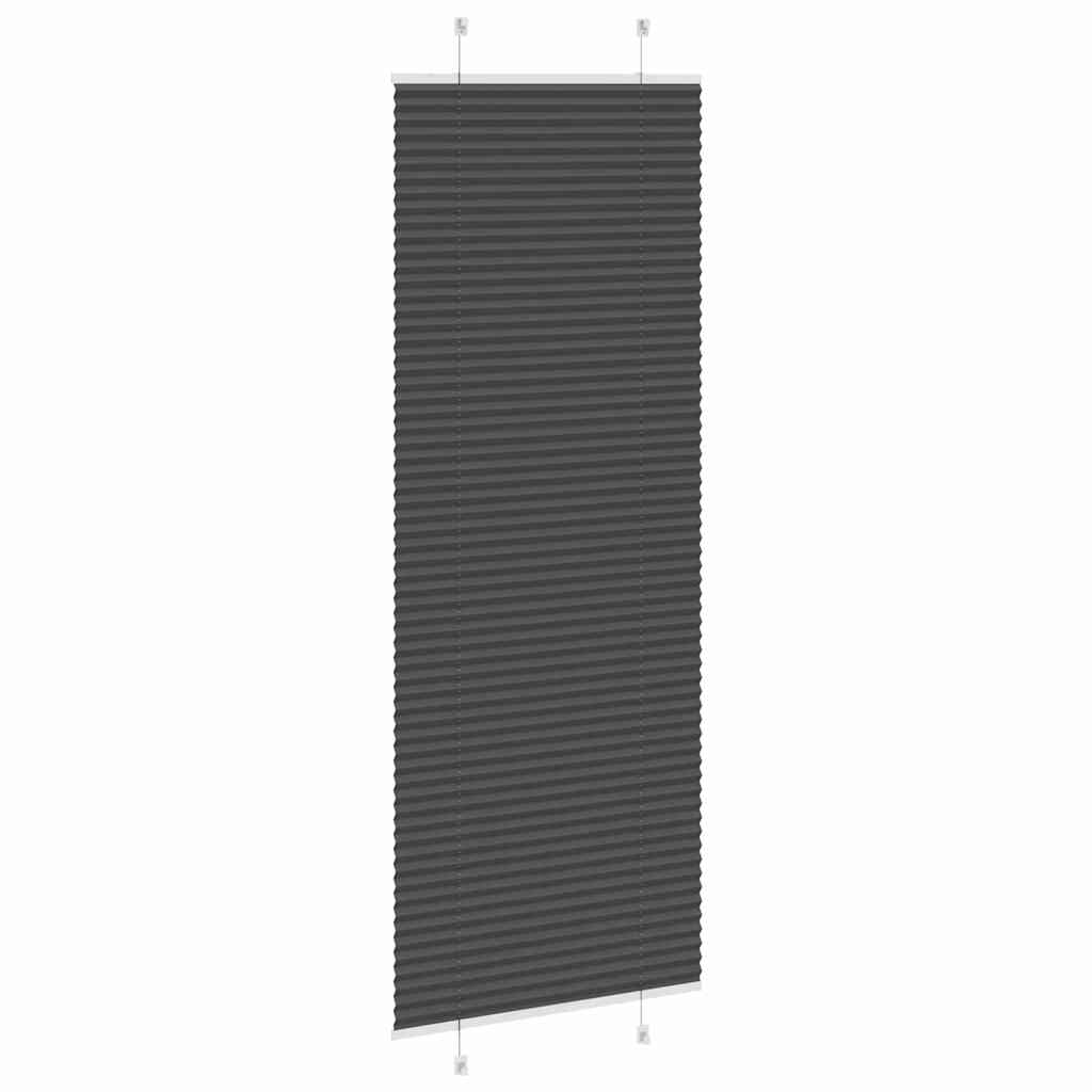vidaXL Roleta plisowana czarna 70x200 cm Szerokość tkaniny 69,4 cm