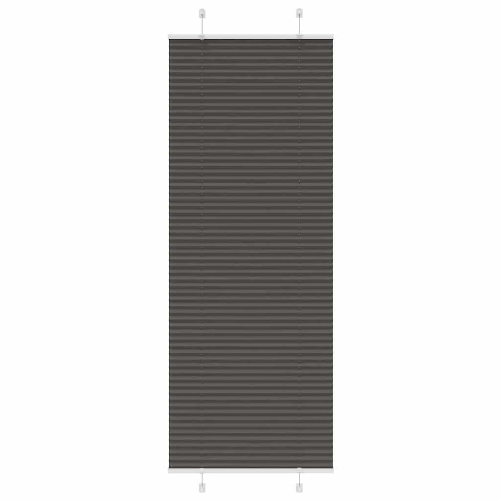 vidaXL Roleta plisowana czarna 75x200 cm Szerokość tkaniny 74,4 cm