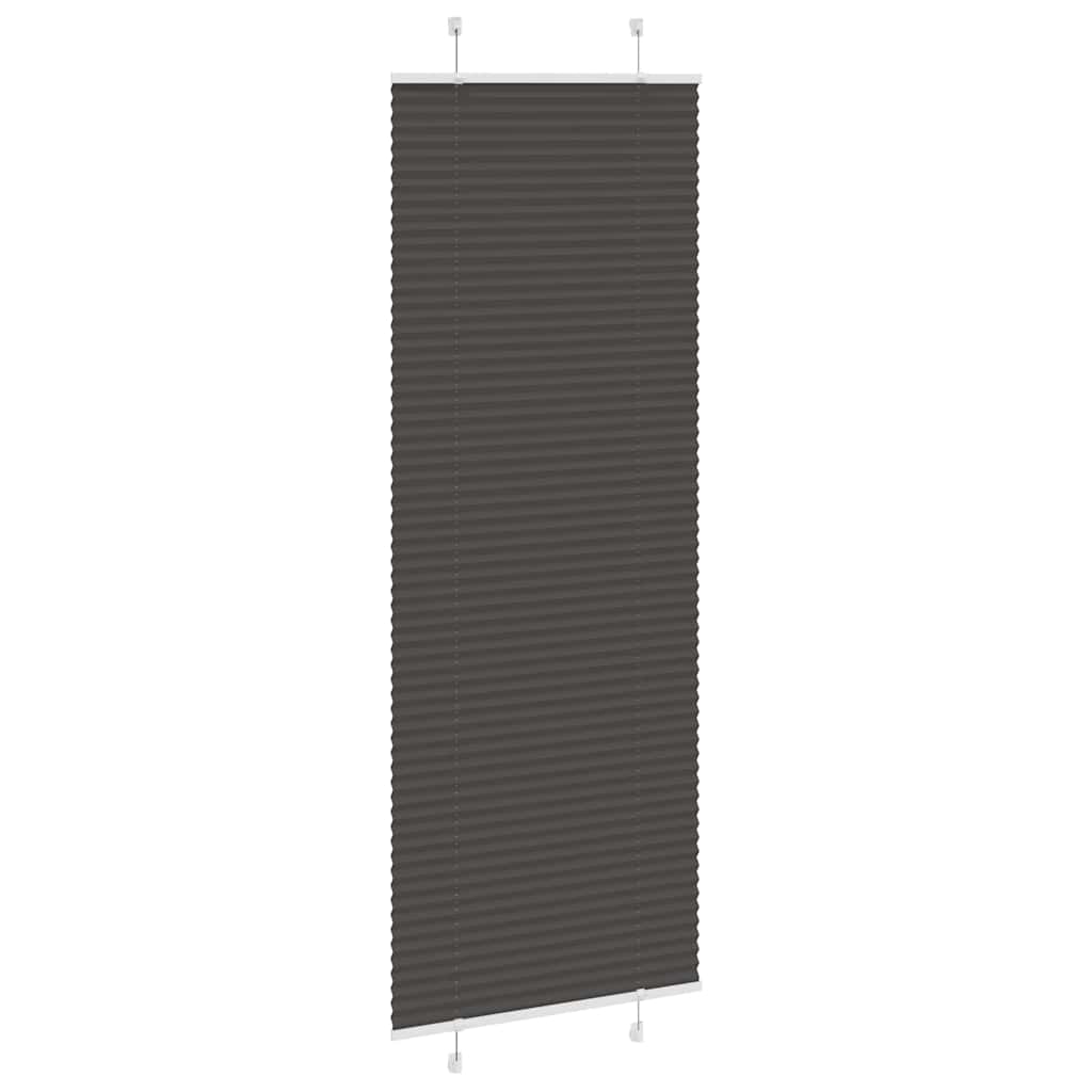 vidaXL Roleta plisowana czarna 75x200 cm Szerokość tkaniny 74,4 cm