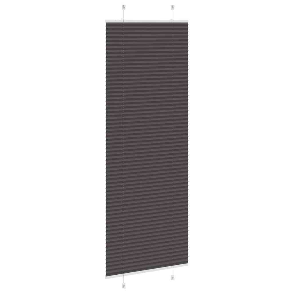 vidaXL Roleta plisowana czarna 80x200 cm Szerokość tkaniny 79,4 cm