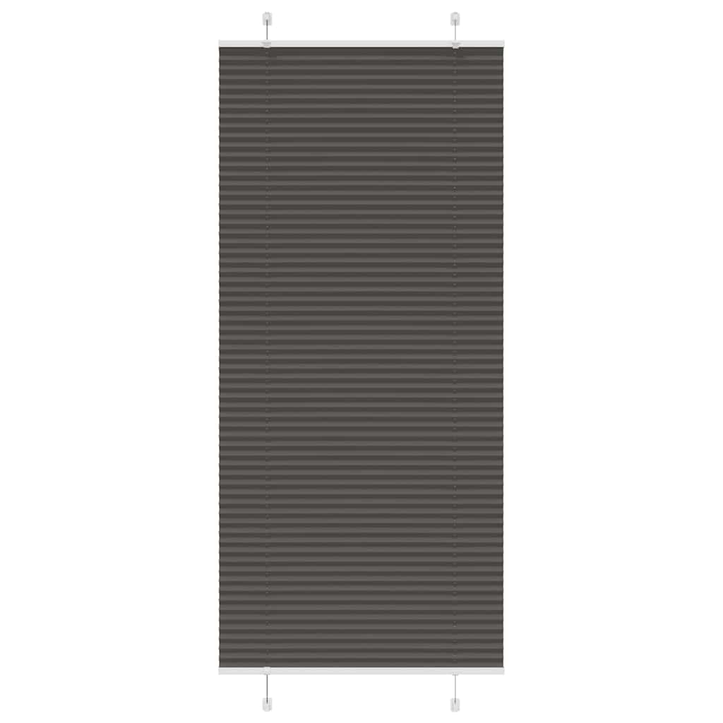 vidaXL Roleta plisowana czarna 90x200 cm Szerokość tkaniny 89,4 cm
