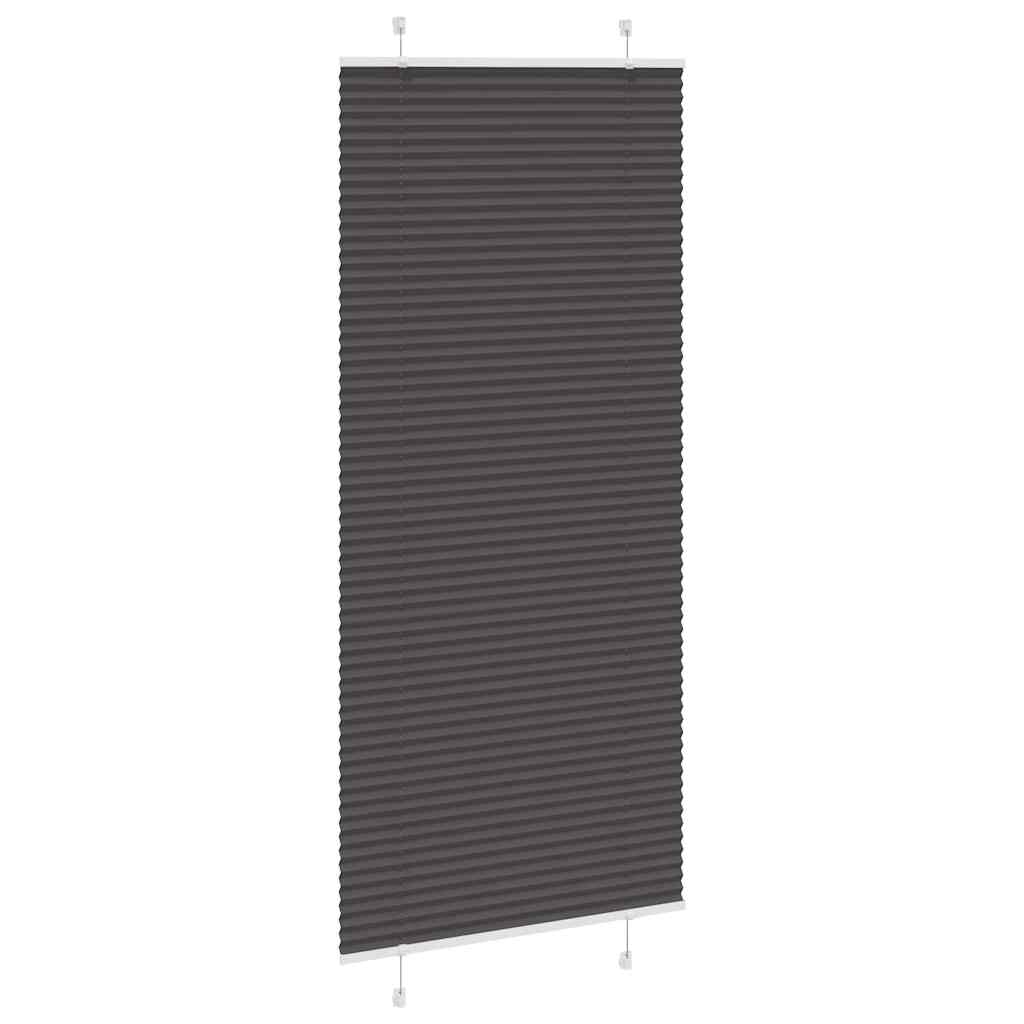 vidaXL Roleta plisowana czarna 90x200 cm Szerokość tkaniny 89,4 cm