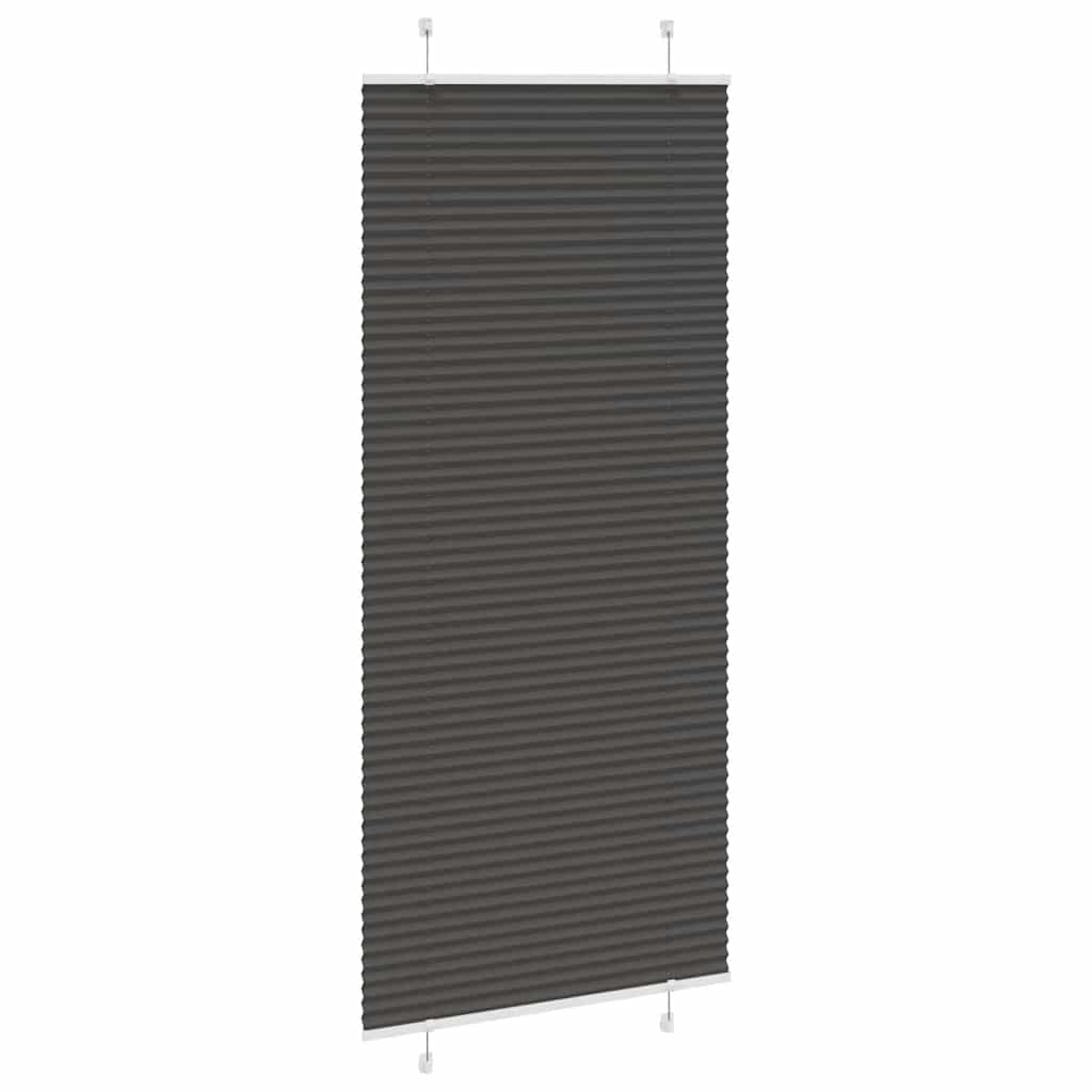 vidaXL Roleta plisowana czarna 90x200 cm Szerokość tkaniny 89,4 cm