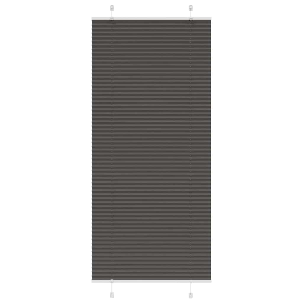 vidaXL Roleta plisowana czarna 95x200 cm Szerokość tkaniny 94,4 cm