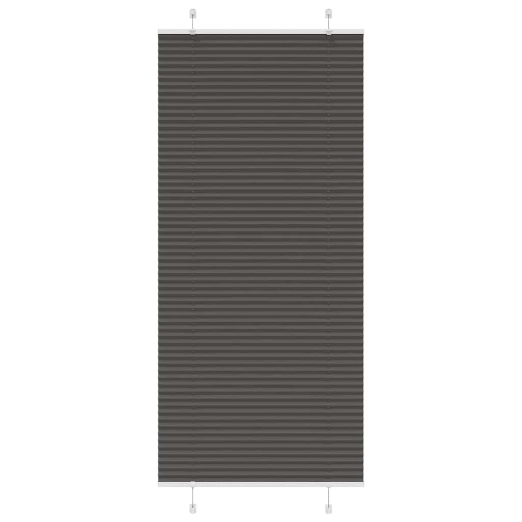 vidaXL Roleta plisowana czarna 100x200 cm Szerokość tkaniny 99,4 cm