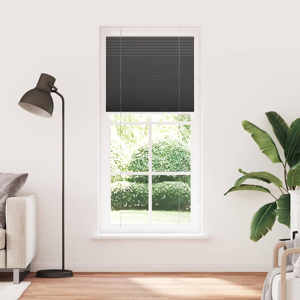 vidaXL Roleta plisowana czarna 100x200 cm Szerokość tkaniny 99,4 cm