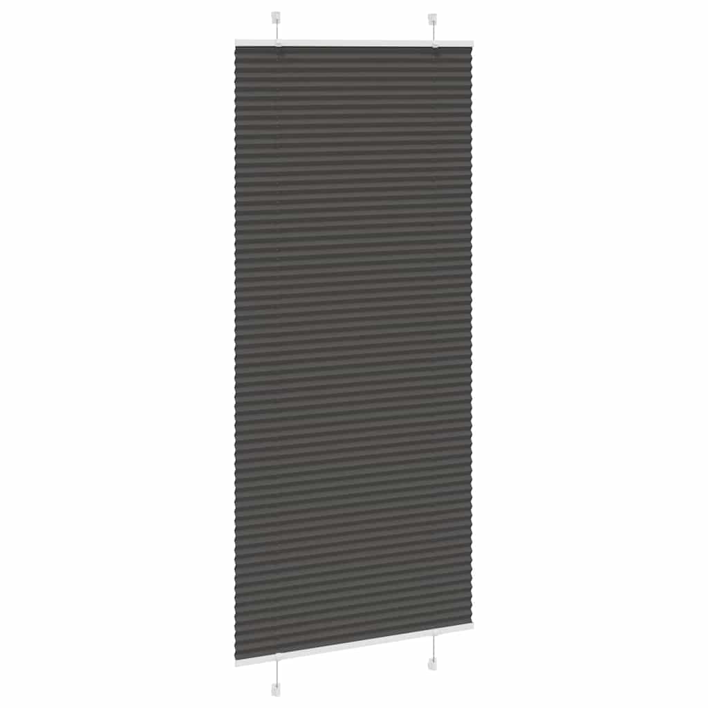 vidaXL Roleta plisowana czarna 100x200 cm Szerokość tkaniny 99,4 cm
