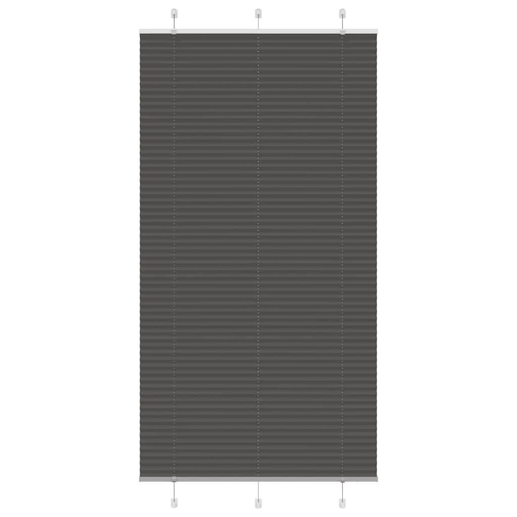 vidaXL Roleta plisowana czarna 110x200 cm Szerokość tkaniny 109,4 cm