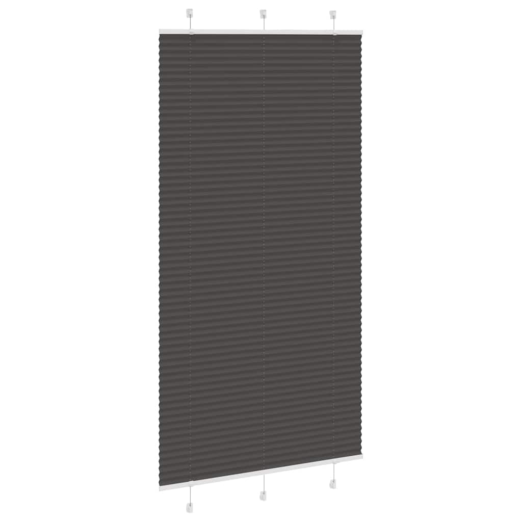 vidaXL Roleta plisowana czarna 110x200 cm Szerokość tkaniny 109,4 cm
