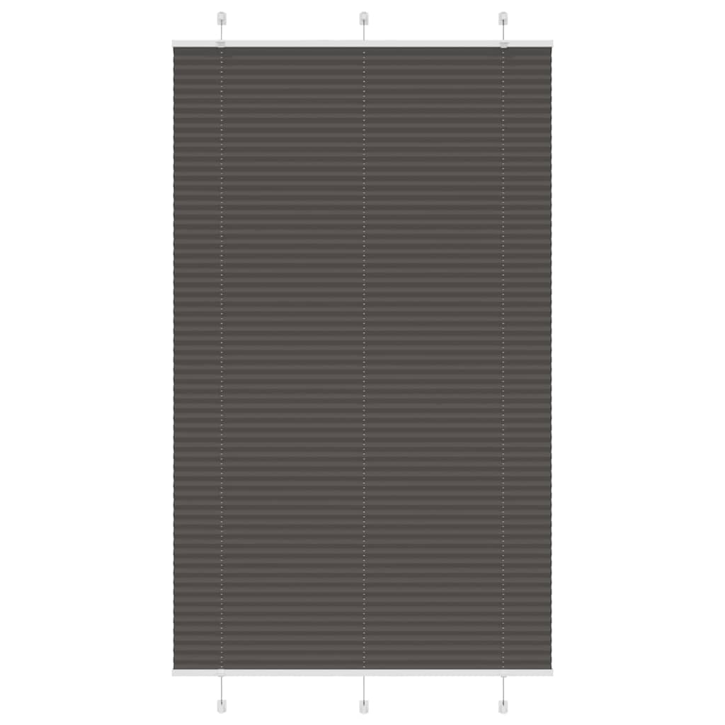 vidaXL Roleta plisowana czarna 115x200 cm Szerokość tkaniny 114,4 cm